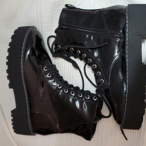 H&M Patent Leather Booties - Picture 1 of 5